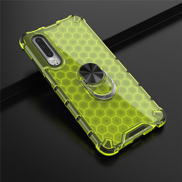 For Xiaomi Mi CC9 Shockproof Honeycomb PC + TPU Ring Holder Protection Case