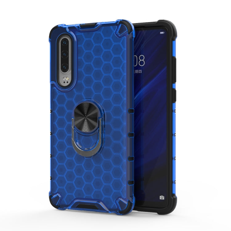 For Xiaomi Mi CC9e Shockproof Honeycomb PC + TPU Ring Holder Protection Case