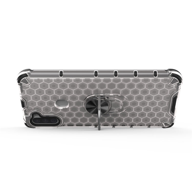 For Samsung Galaxy A11 Shockproof Honeycomb PC + TPU Ring Holder Protection Case