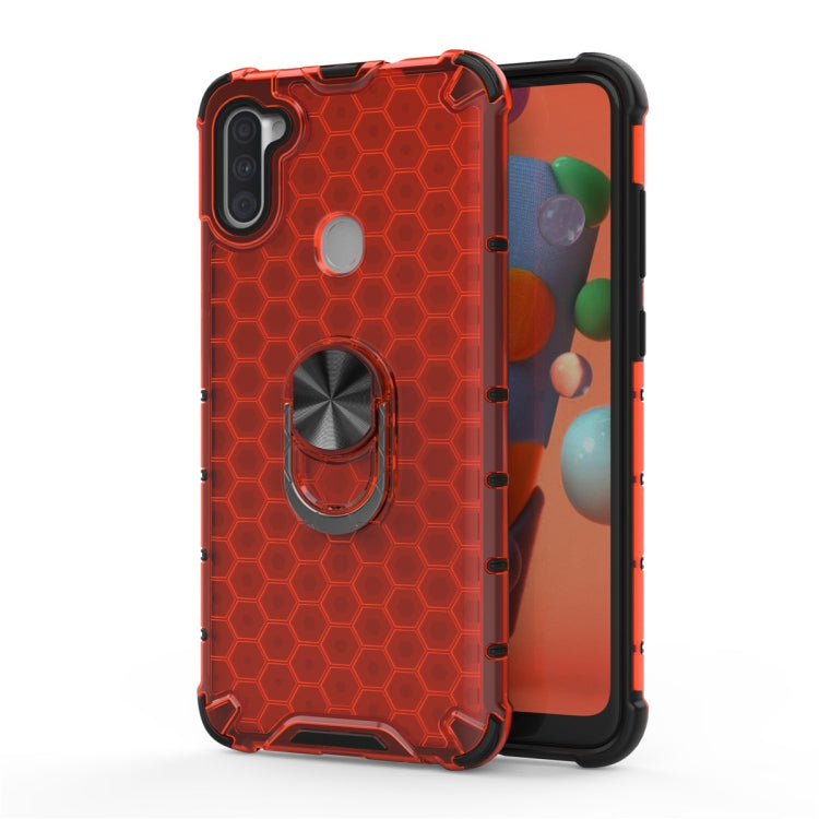 For Xiaomi Redmi Note 8  Shockproof Honeycomb PC + TPU Ring Holder Protection Case