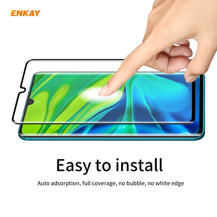 For Xiaomi Note 10 / CC9 Pro ENKAY Hat-Prince 0.26mm 9H 3D Full Glue Explosion-proof Full Screen Curved Heat Bending Tempered Glass Film