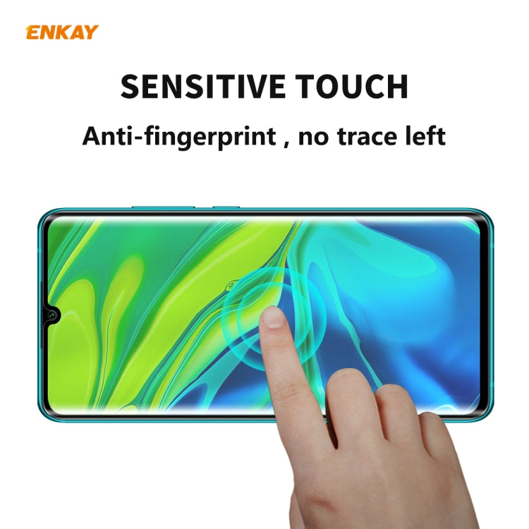 For Xiaomi Note 10 / CC9 Pro ENKAY Hat-Prince 0.26mm 9H 3D Full Glue Explosion-proof Full Screen Curved Heat Bending Tempered Glass Film