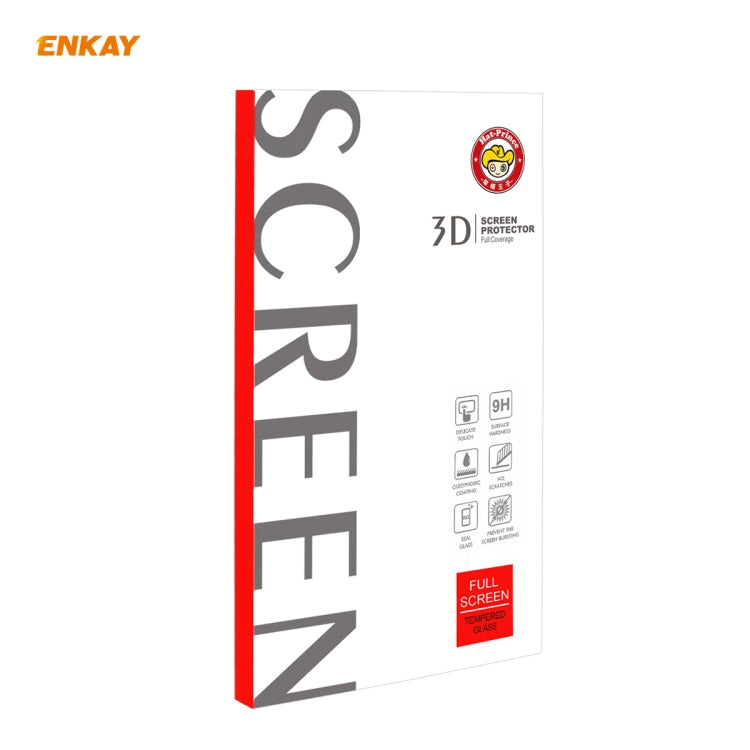 For Huawei Nova 7 Pro /Honor 30 Pro ENKAY Hat-Prince 0.26mm 9H 3D Full Glue Explosion-proof Full Screen Curved Heat Bending Tempered Glass Film