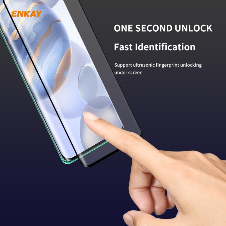 For Huawei Nova 7 Pro /Honor 30 Pro ENKAY Hat-Prince 0.26mm 9H 3D Full Glue Explosion-proof Full Screen Curved Heat Bending Tempered Glass Film