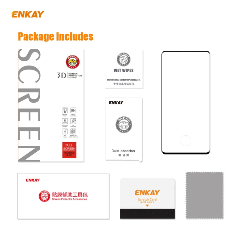 For Samsung Galaxy S10 ENKAY Hat-Prince 0.26mm 9H 3D Full Glue Explosion-proof Full Screen Curved Heat Bending Tempered Glass Film