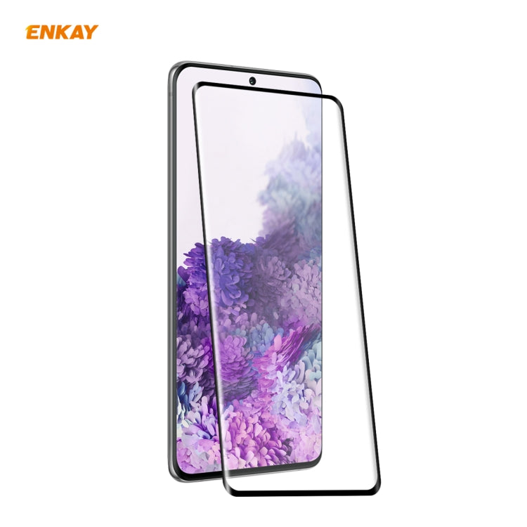 For Samsung Galaxy S20 ENKAY Hat-Prince 0.26mm 9H 3D Full Glue Explosion-proof Full Screen Curved Heat Bending Tempered Glass Film