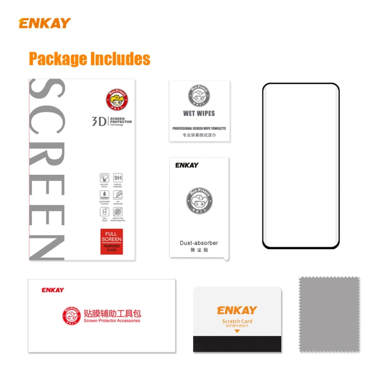 For Samsung Galaxy S20 ENKAY Hat-Prince 0.26mm 9H 3D Full Glue Explosion-proof Full Screen Curved Heat Bending Tempered Glass Film