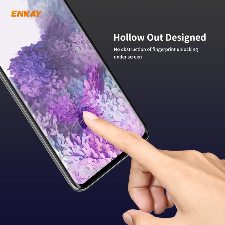 For Samsung Galaxy S20 Ultra ENKAY Hat-Prince 0.26mm 9H 3D Full Glue Explosion-proof Full Screen Curved Heat Bending Tempered Glass Film