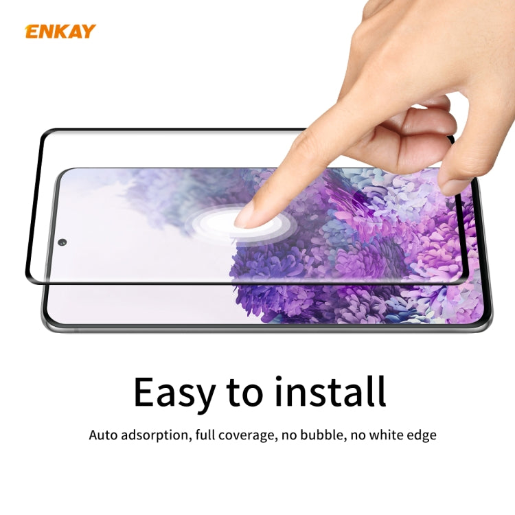 For Samsung Galaxy S20 Ultra ENKAY Hat-Prince 0.26mm 9H 3D Full Glue Explosion-proof Full Screen Curved Heat Bending Tempered Glass Film
