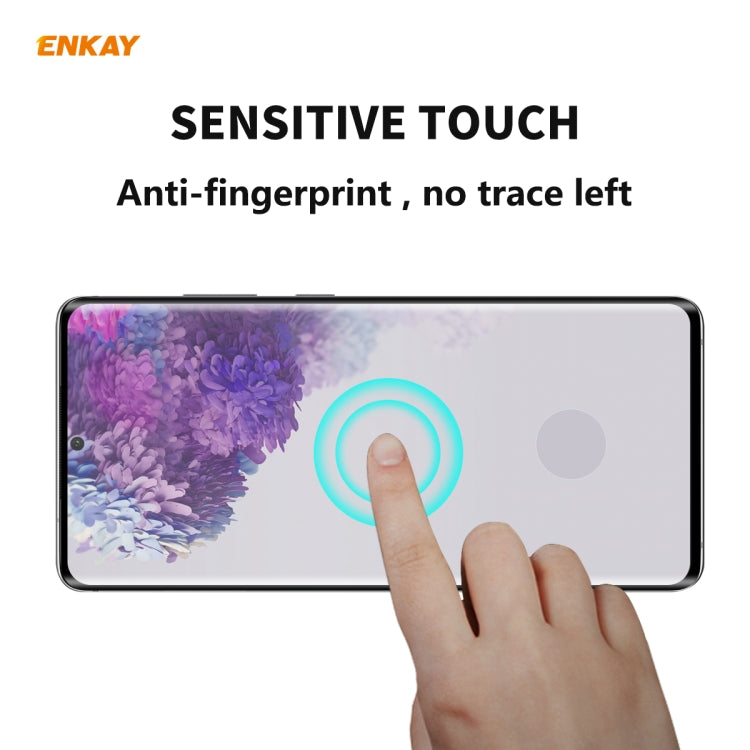 For Samsung Galaxy S20 Ultra ENKAY Hat-Prince 0.26mm 9H 3D Full Glue Explosion-proof Full Screen Curved Heat Bending Tempered Glass Film