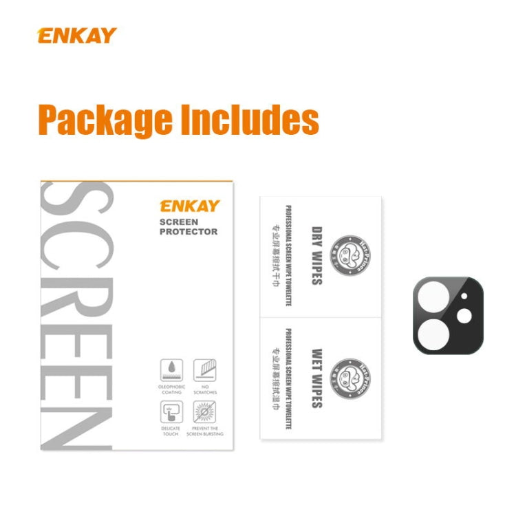 For iPhone 11 Hat-Prince ENKAY Rear Camera Lens Film Aluminium Alloy + PMMA Full Coverage Protector