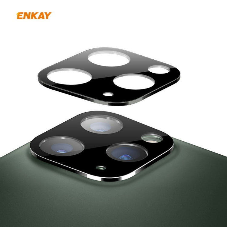 For iPhone 11 Pro / 11 Pro Max Hat-Prince ENKAY Rear Camera Lens Film Aluminium Alloy+PMMA Full Coverage Protector