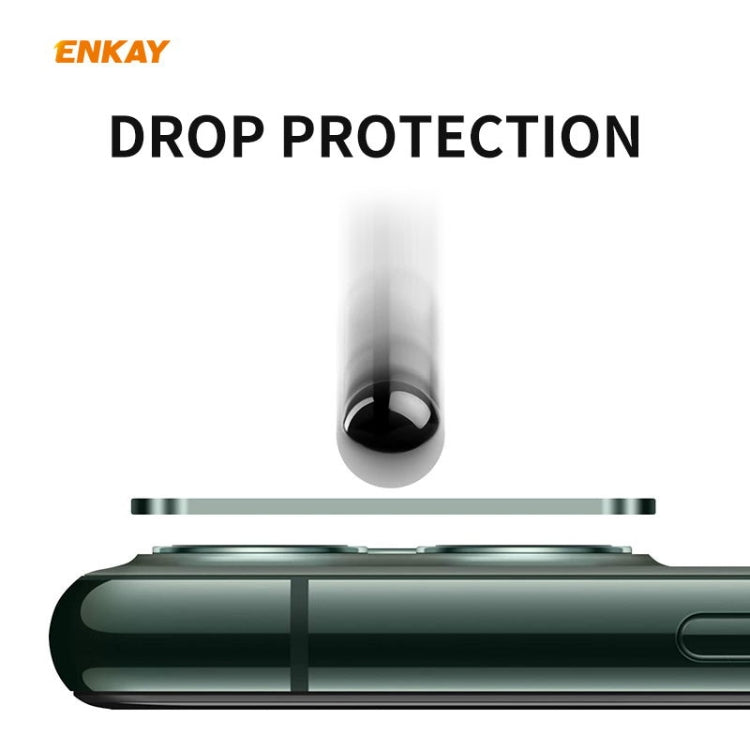 For iPhone 11 Pro / 11 Pro Max Hat-Prince ENKAY Rear Camera Lens Film Aluminium Alloy+PMMA Full Coverage Protector