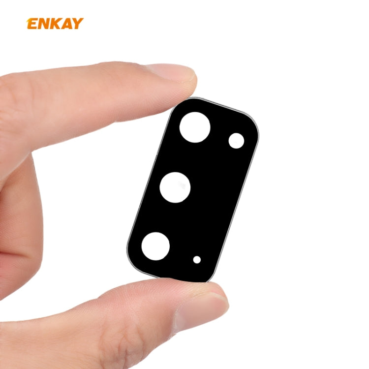 For Samsung Galaxy S20 Hat-Prince ENKAY Rear Camera Lens Film Aluminium Alloy+PMMA Full Coverage Protector(Black)