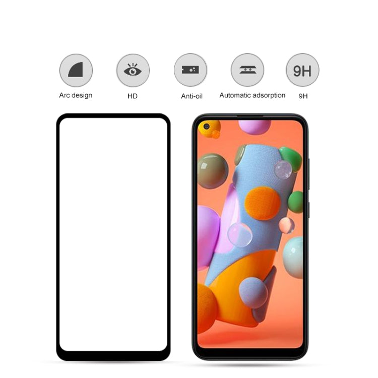 For Samsung Galaxy A11 mocolo 0.33mm 9H 3D Full Glue Curved Full Screen Tempered Glass Film
