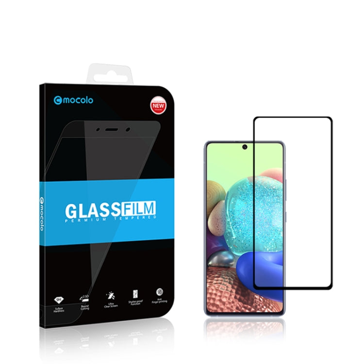 For Samsung Galaxy A71 5G 2 PCS mocolo 0.33mm 9H 2.5D Full Glue Tempered Glass Film