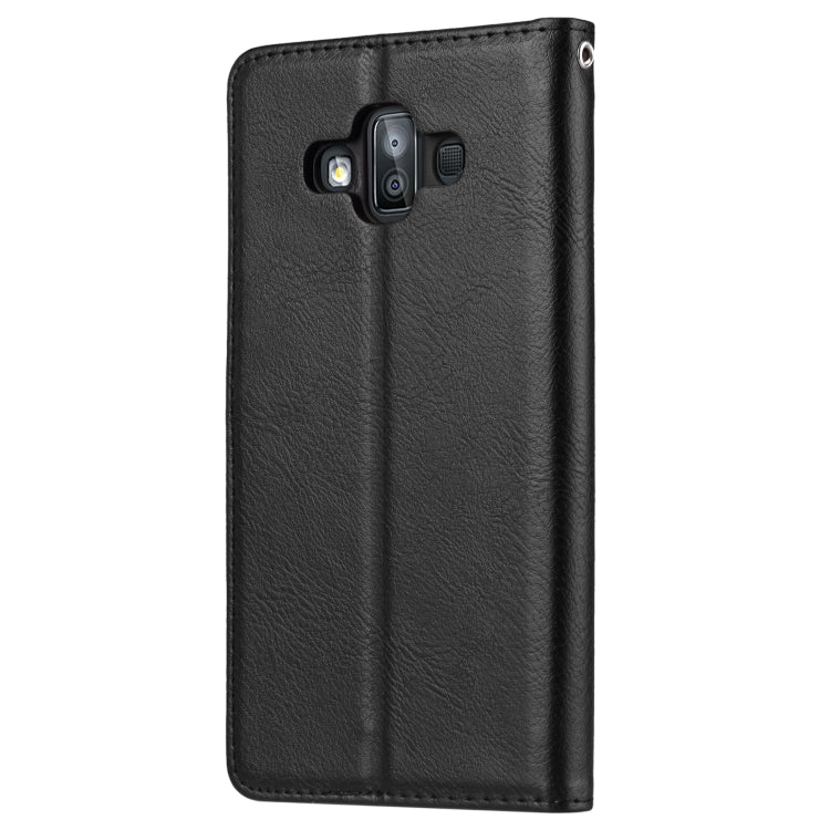 Knead Skin Texture Horizontal Flip Leather Case for Galaxy J7 DUO / J720F, with Photo Frame & Holder & Card Slots & Wallet