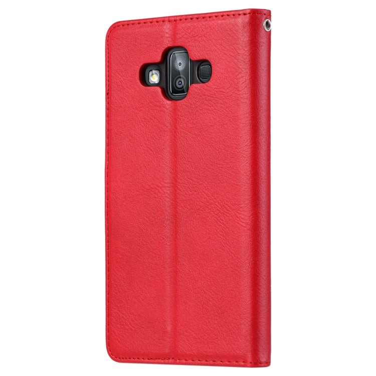 Knead Skin Texture Horizontal Flip Leather Case for Galaxy J7 DUO / J720F, with Photo Frame & Holder & Card Slots & Wallet