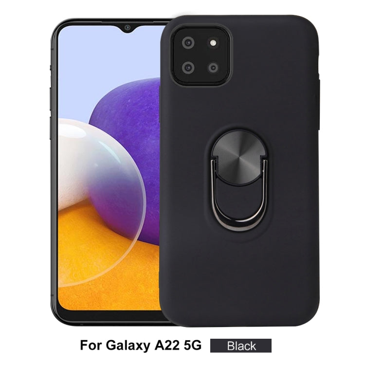 For Samsung Galaxy A22 5G 360 Rotary Multifunctional Stent PC+TPU Case with Magnetic Invisible Holder