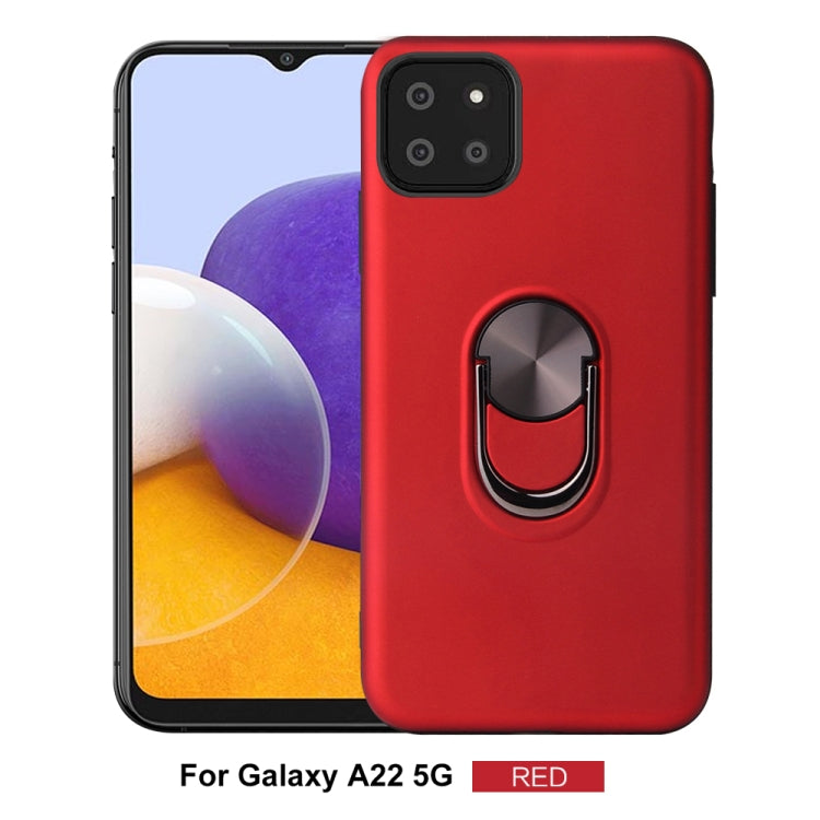 For Samsung Galaxy A22 5G 360 Rotary Multifunctional Stent PC+TPU Case with Magnetic Invisible Holder