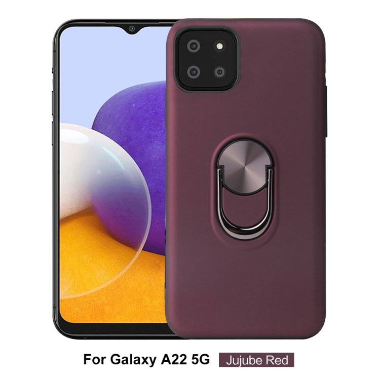 For Samsung Galaxy A22 5G 360 Rotary Multifunctional Stent PC+TPU Case with Magnetic Invisible Holder