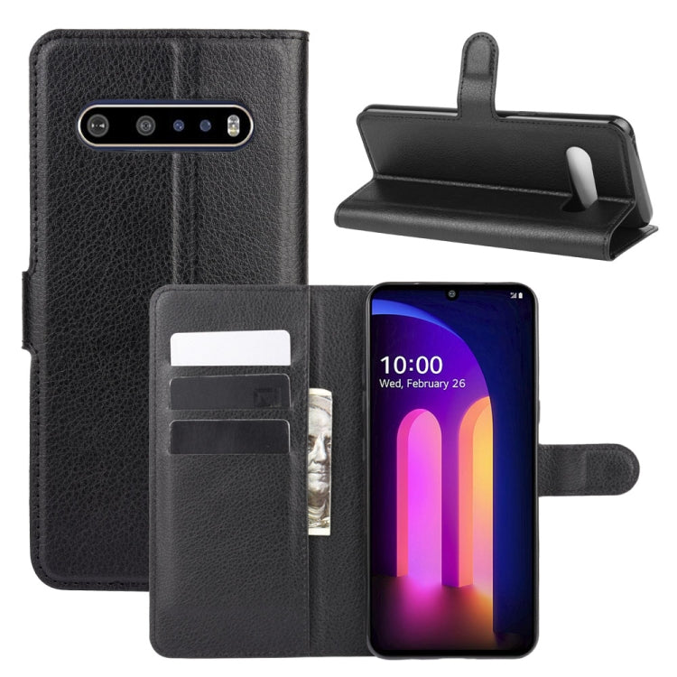 For LG V60 ThinQ 5G Litchi Texture Horizontal Flip Protective Case with Holder & Card Slots & Wallet