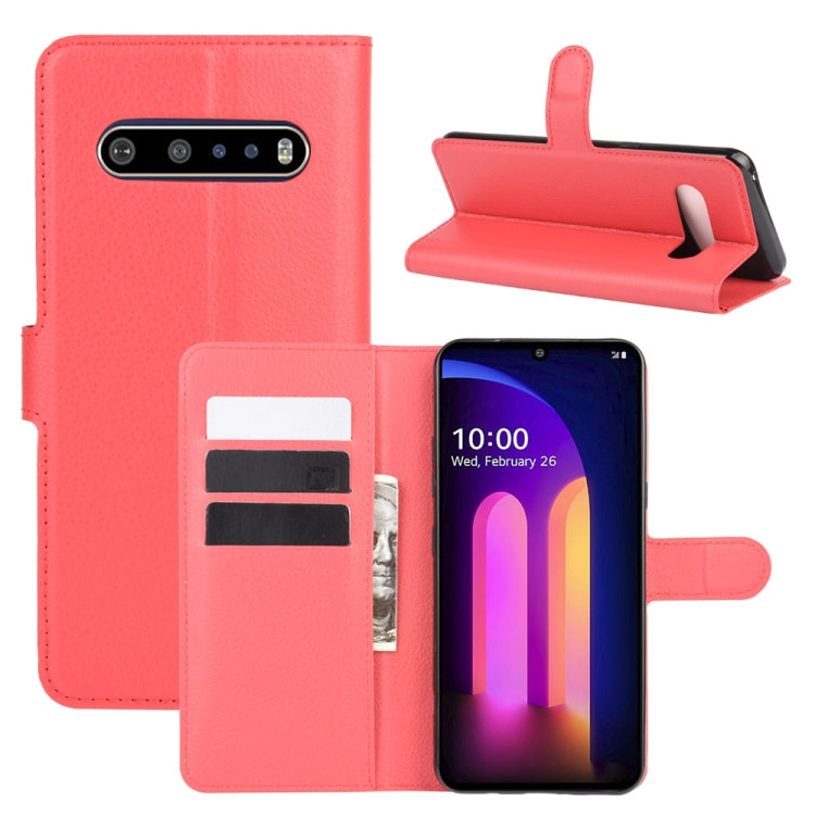 For LG V60 ThinQ 5G Litchi Texture Horizontal Flip Protective Case with Holder & Card Slots & Wallet