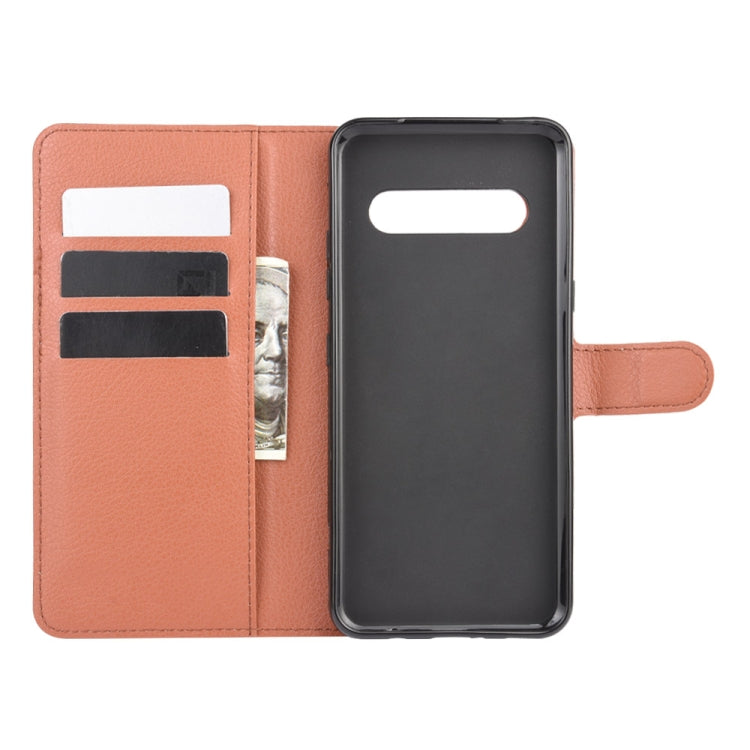For LG V60 ThinQ 5G Litchi Texture Horizontal Flip Protective Case with Holder & Card Slots & Wallet