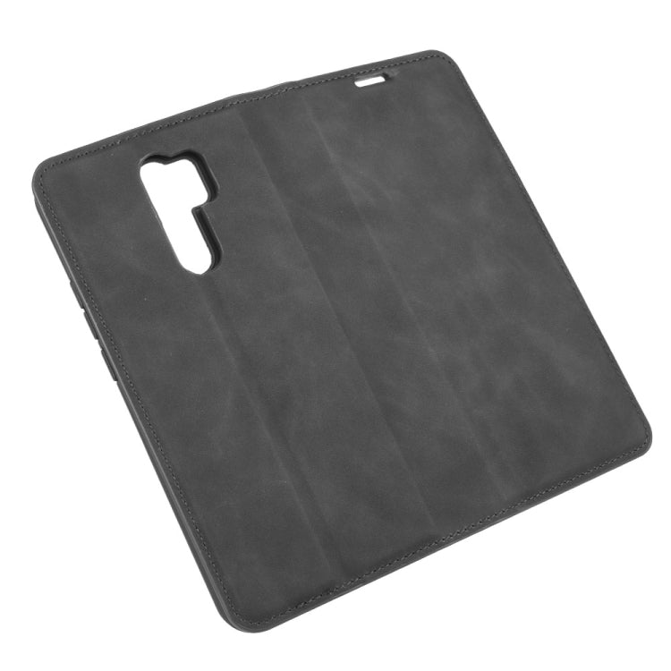 For Xiaomi Redmi 9 Retro-skin Business Magnetic Suction Leather Case with Holder & Card Slots & Wallet