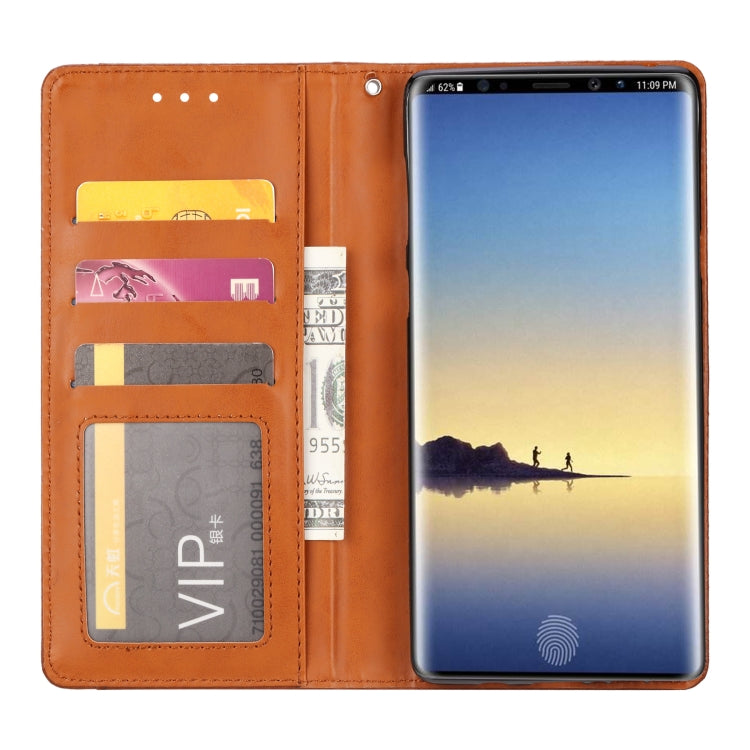 Knead Skin Texture Horizontal Flip Leather Case for Galaxy Note9, with Photo Frame & Holder & Card Slots & Wallet