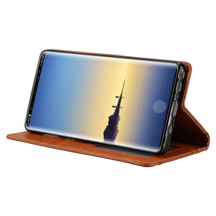 Knead Skin Texture Horizontal Flip Leather Case for Galaxy Note9, with Photo Frame & Holder & Card Slots & Wallet
