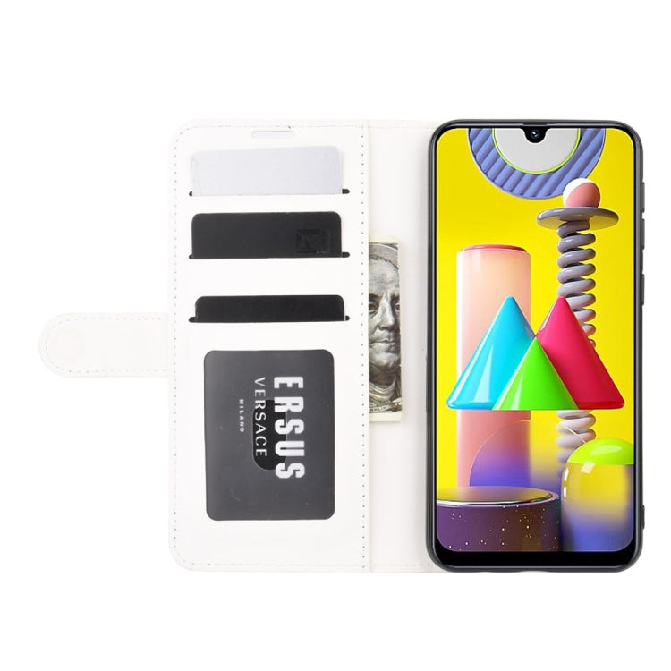 For Samsung Galaxy M31 R64 Texture Single Horizontal Flip Protective Case with Holder & Card Slots & Wallet& Photo Frame