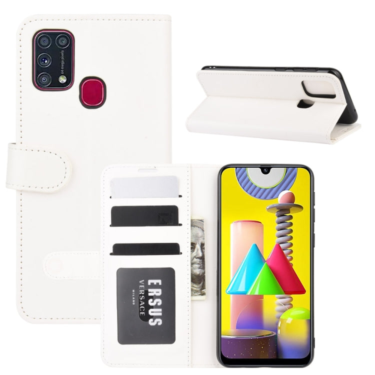 For Samsung Galaxy M31 R64 Texture Single Horizontal Flip Protective Case with Holder & Card Slots & Wallet& Photo Frame