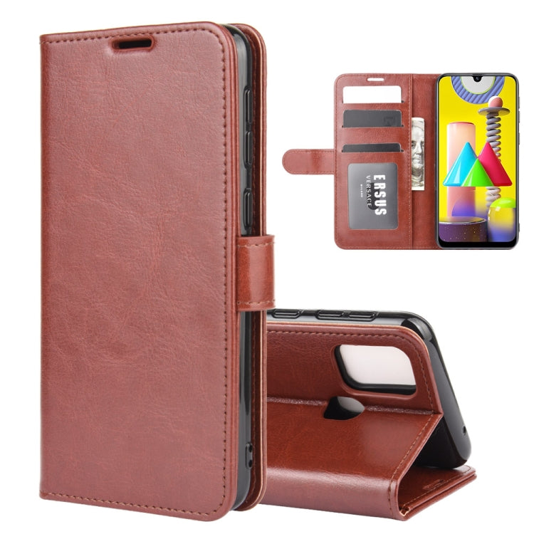 For Samsung Galaxy M31 R64 Texture Single Horizontal Flip Protective Case with Holder & Card Slots & Wallet& Photo Frame