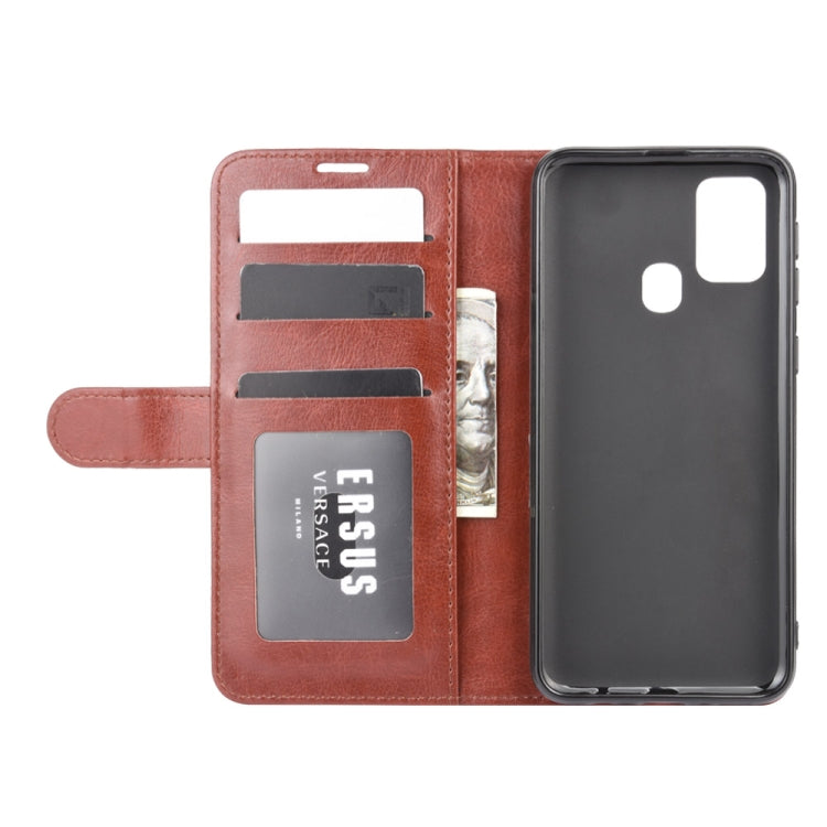For Samsung Galaxy M31 R64 Texture Single Horizontal Flip Protective Case with Holder & Card Slots & Wallet& Photo Frame