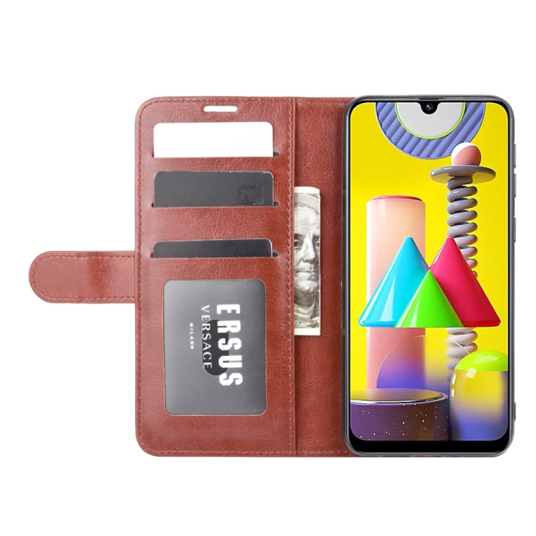 For Samsung Galaxy M31 R64 Texture Single Horizontal Flip Protective Case with Holder & Card Slots & Wallet& Photo Frame