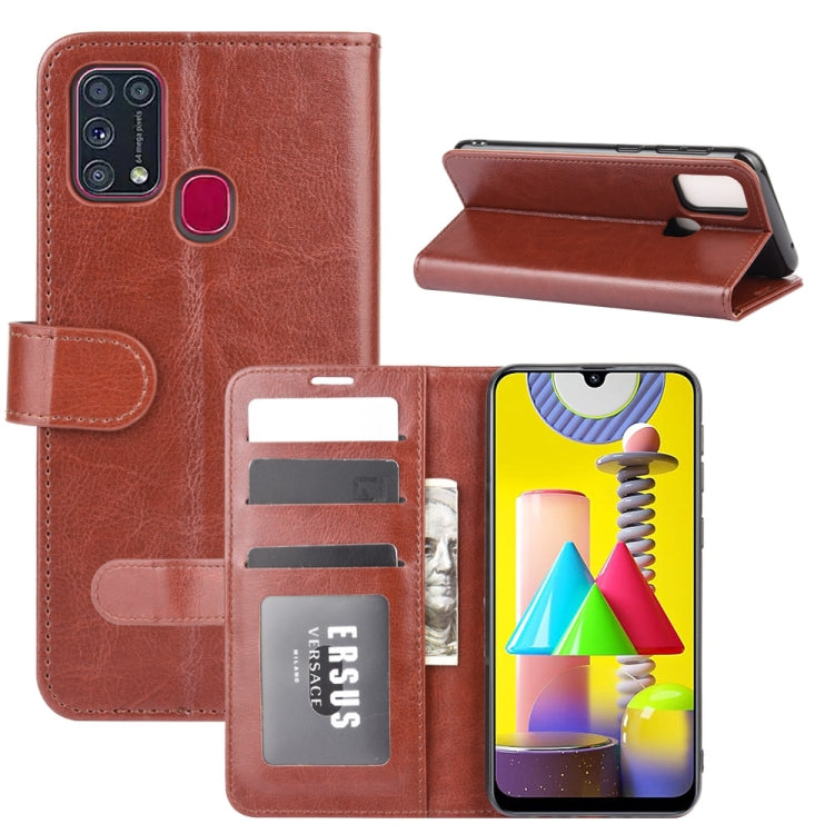 For Samsung Galaxy M31 R64 Texture Single Horizontal Flip Protective Case with Holder & Card Slots & Wallet& Photo Frame
