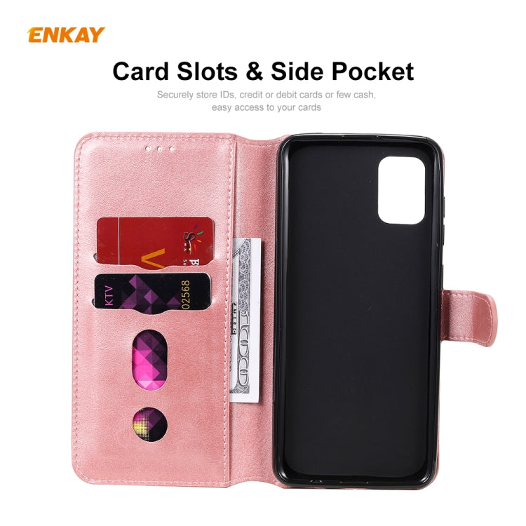 For Samsung Galaxy A31 ENKAY Hat-Prince Horizontal Flip Leather Case with Holder & Card Slots & Wallet