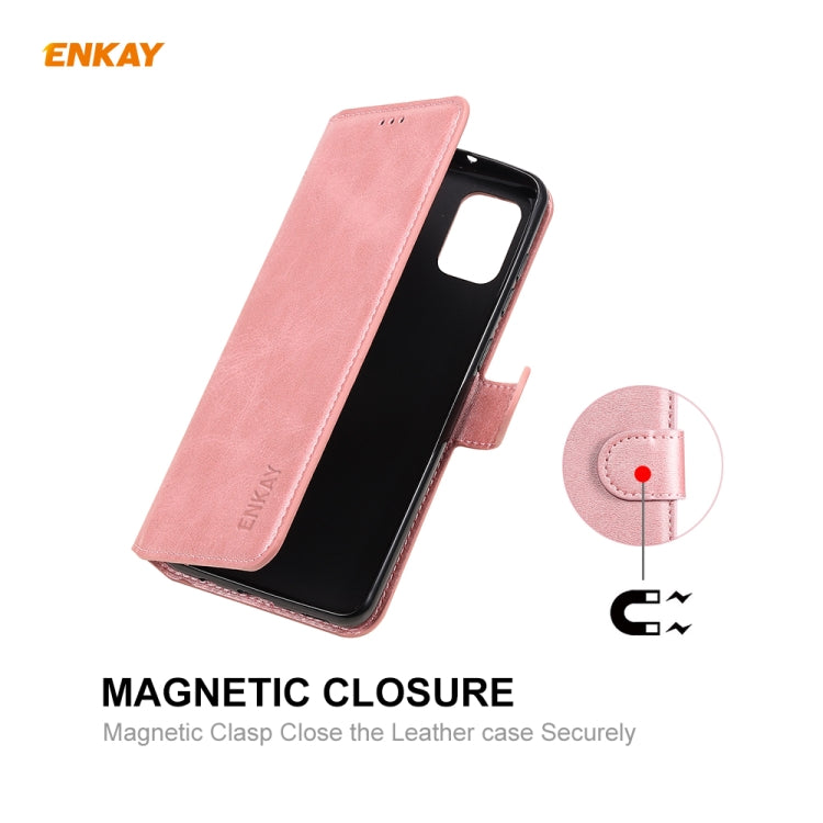 For Samsung Galaxy A31 ENKAY Hat-Prince Horizontal Flip Leather Case with Holder & Card Slots & Wallet