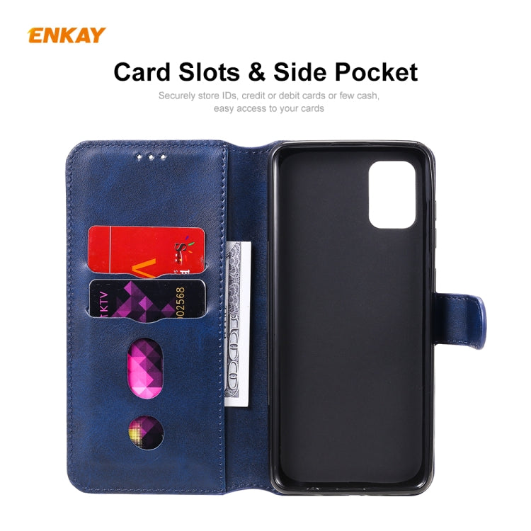 For Samsung Galaxy A31 ENKAY Hat-Prince Horizontal Flip Leather Case with Holder & Card Slots & Wallet