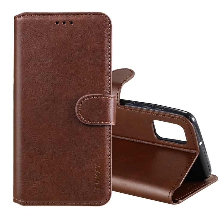 For Samsung Galaxy A31 ENKAY Hat-Prince Horizontal Flip Leather Case with Holder & Card Slots & Wallet