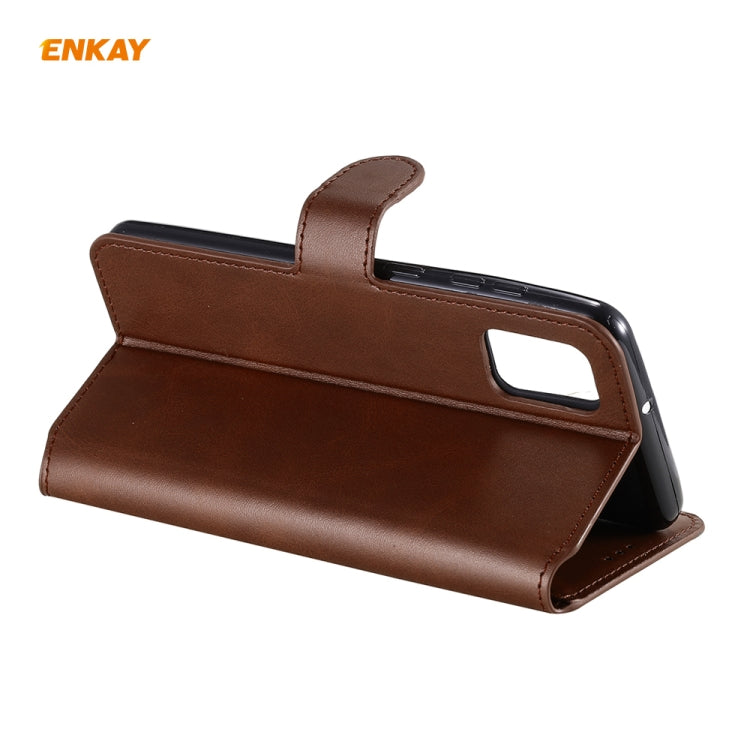 For Samsung Galaxy A31 ENKAY Hat-Prince Horizontal Flip Leather Case with Holder & Card Slots & Wallet