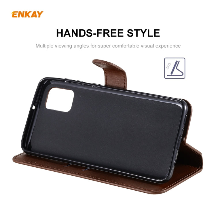 For Samsung Galaxy A31 ENKAY Hat-Prince Horizontal Flip Leather Case with Holder & Card Slots & Wallet