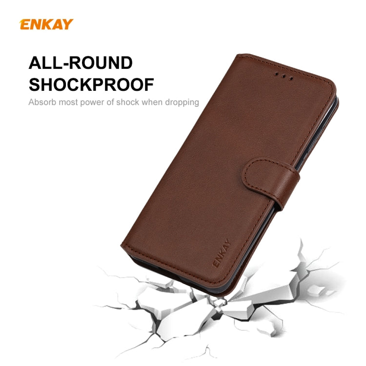 For Samsung Galaxy A31 ENKAY Hat-Prince Horizontal Flip Leather Case with Holder & Card Slots & Wallet