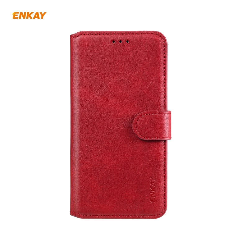 For Samsung Galaxy A41 ENKAY Hat-Prince Horizontal Flip Leather Case with Holder & Card Slots & Wallet