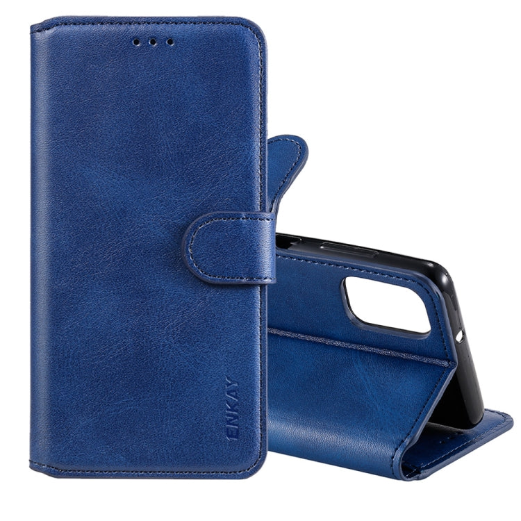 For Samsung Galaxy A41 ENKAY Hat-Prince Horizontal Flip Leather Case with Holder & Card Slots & Wallet