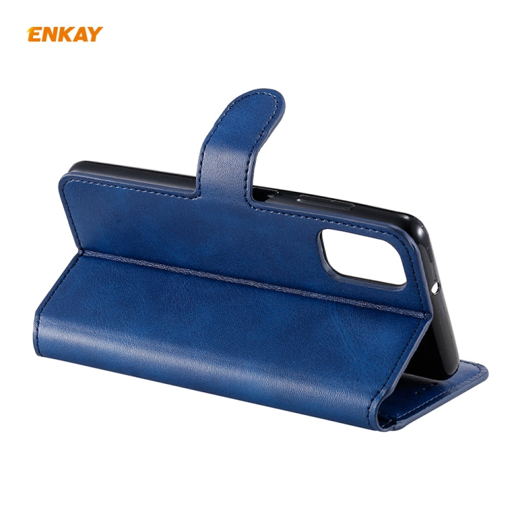 For Samsung Galaxy A41 ENKAY Hat-Prince Horizontal Flip Leather Case with Holder & Card Slots & Wallet