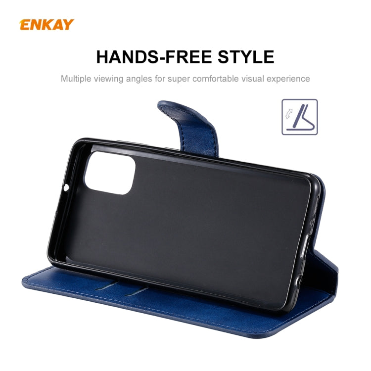 For Samsung Galaxy A41 ENKAY Hat-Prince Horizontal Flip Leather Case with Holder & Card Slots & Wallet