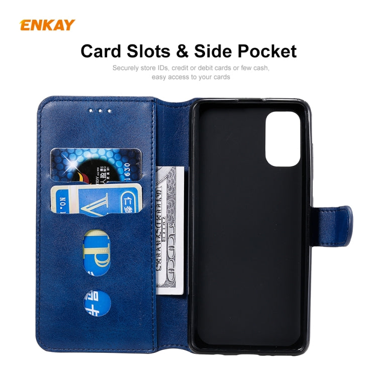 For Samsung Galaxy A41 ENKAY Hat-Prince Horizontal Flip Leather Case with Holder & Card Slots & Wallet