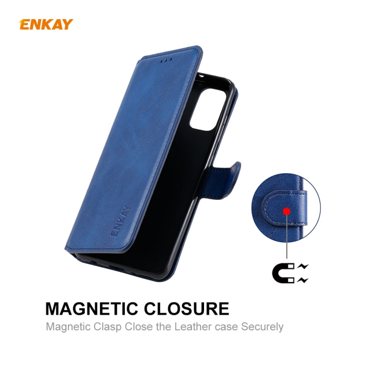 For Samsung Galaxy A41 ENKAY Hat-Prince Horizontal Flip Leather Case with Holder & Card Slots & Wallet